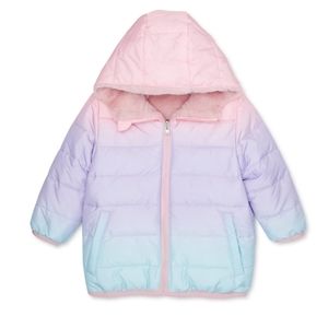 Wonder Nation Baby and Toddler Girls Reversible Bubble Jacket